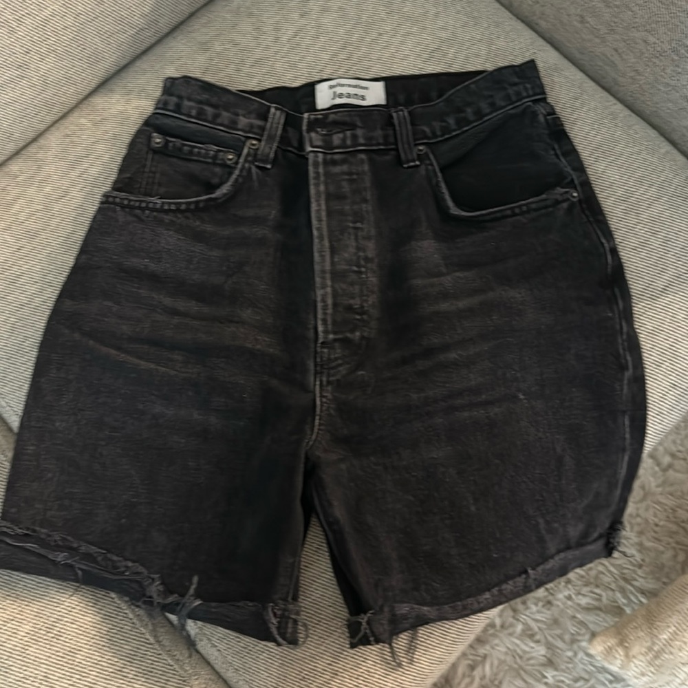 Reformation Bermuda denim shorts distressed size 27